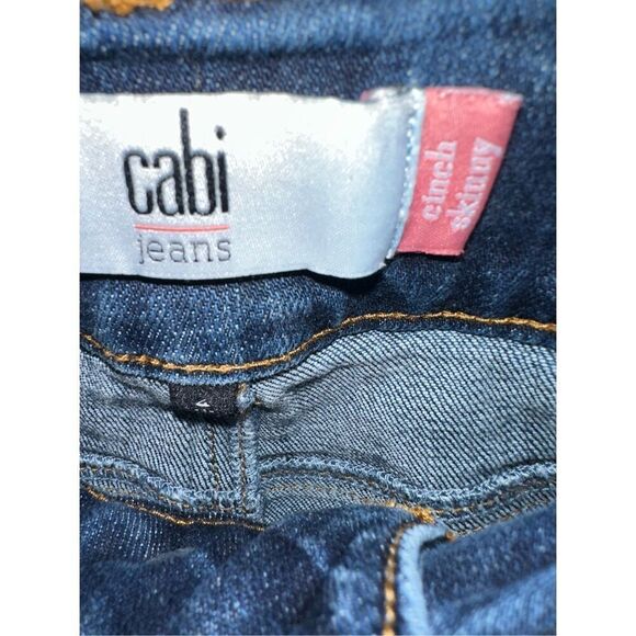 Cabi Cinch Skinny Jeans #3938 Blue denim Size 4 retails  $142 sutters wash - Picture 4 of 9